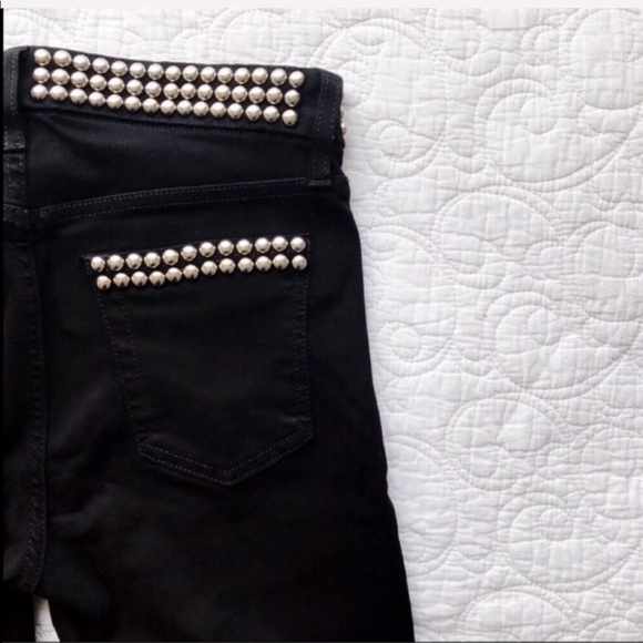 7 For All Mankind Studded Skinny Jeans Size 26 - Picture 6 of 8